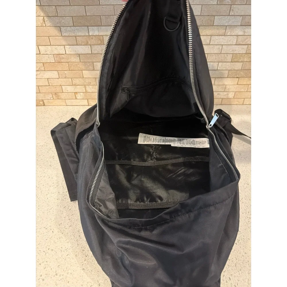 Disney Mickey Mouse Black Nylon Backpack School Travel Bag Minimalist Daypack